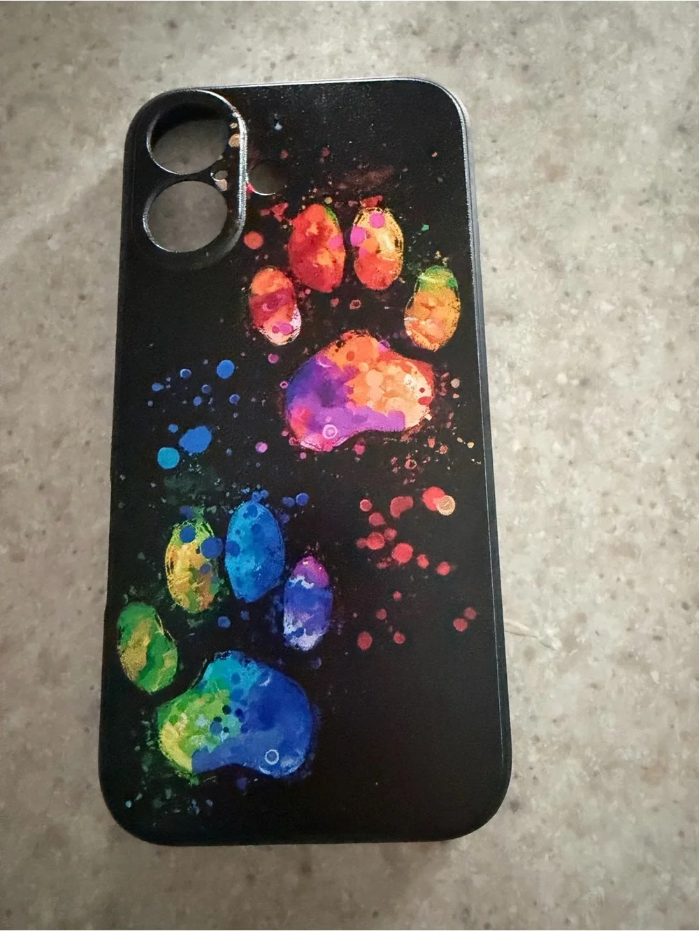 Winnie the Pooh Themed Phone 16 Pro Case with Colorful Paw Print Options